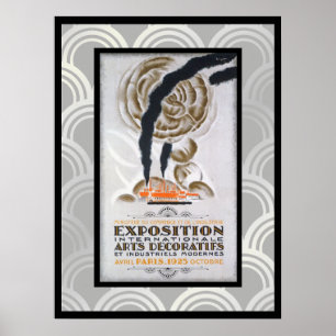 Póster Exposición de Charles Loupot Art Déco Francés de 1