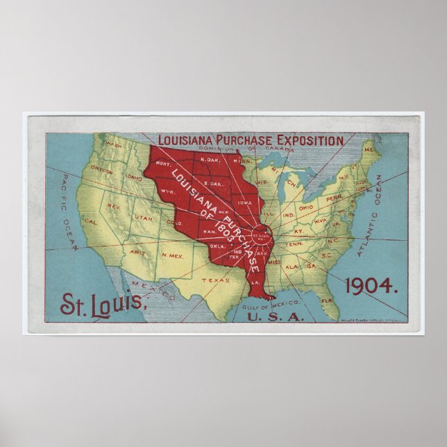 Póster Exposición de compra de Louisiana (Frente)