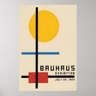 Póster Exposición de Diseño Bauhaus 1923 Alemania