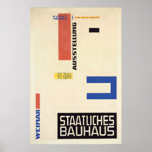 Póster Exposición de Diseño Bauhaus 1923 Alemania