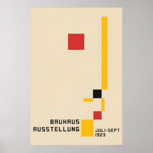 Póster Exposición de Diseño Bauhaus 1923 Alemania