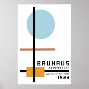 Póster Exposición de Diseño Bauhaus Alemania años