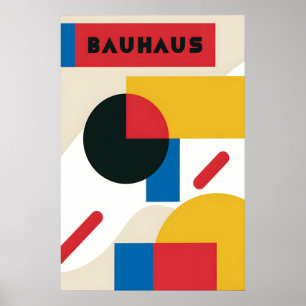 Póster Exposición de Diseño Bauhaus Alemania años