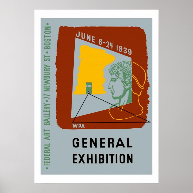 Póster Exposición de diseño estadounidense en Boston (Frente)