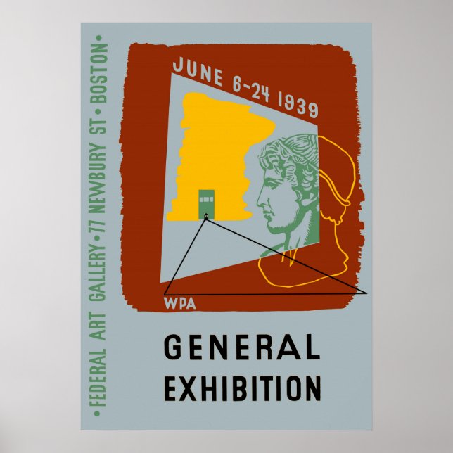 Póster Exposición de diseño estadounidense en Boston (Frente)