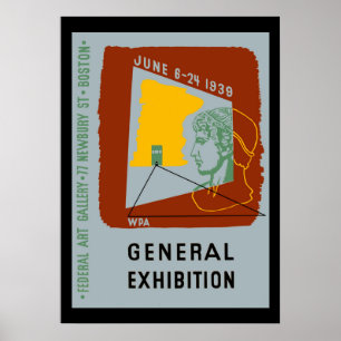Póster Exposición de diseño estadounidense en Boston