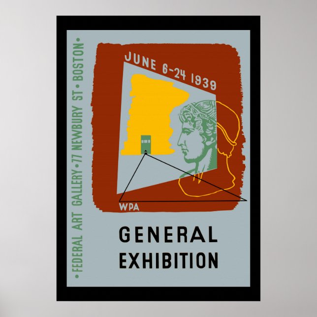 Póster Exposición de diseño estadounidense en Boston (Frente)