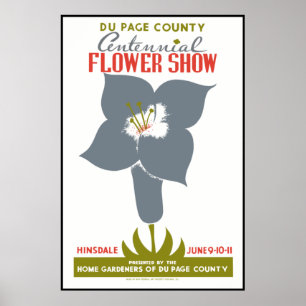 Póster Exposición de flores del condado de DuPage