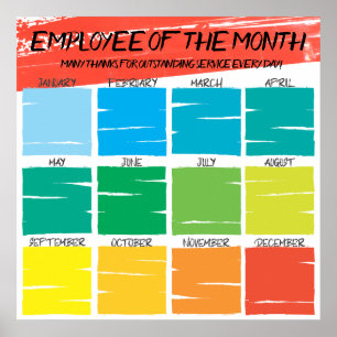 Póster Exposición de la foto del empleado del reconocimie