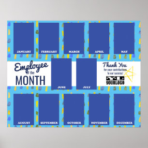 Póster Exposición de la foto del empleado del reconocimie