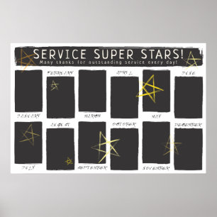 Póster Exposición de la foto del empleado del reconocimie