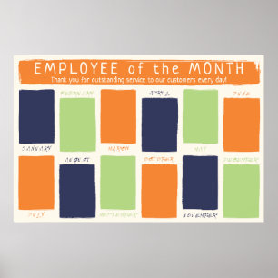 Póster Exposición de la foto del empleado del reconocimie