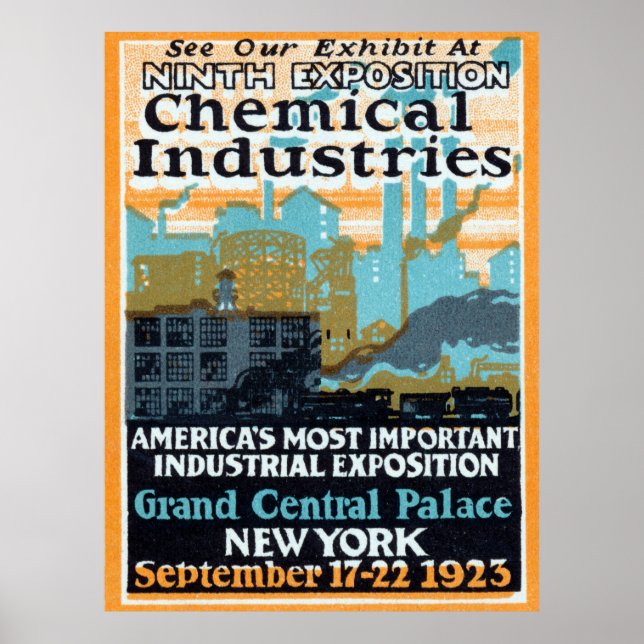 Póster Exposición de la industria química de 1923 (Frente)