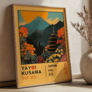 Póster Exposición de paisaje japonés retro Yayoi Kusama