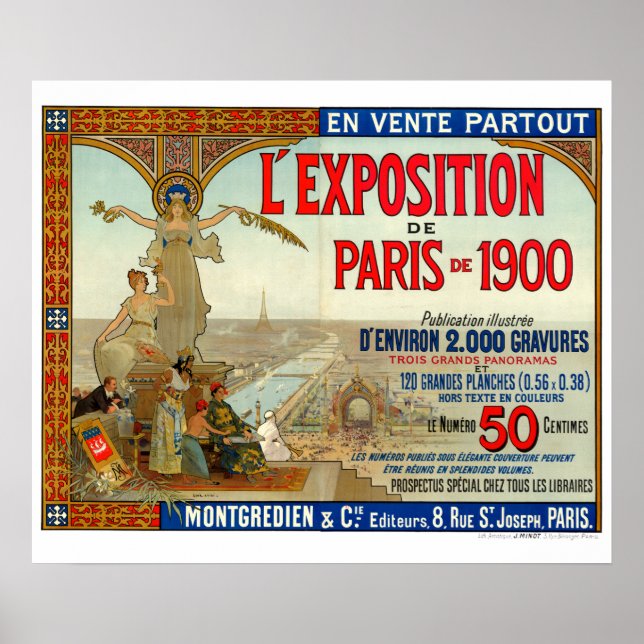 Póster Exposición de París de Art Nouveau de 1900 (Frente)