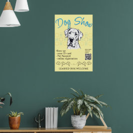 Póster exposición de perros Gran Danés