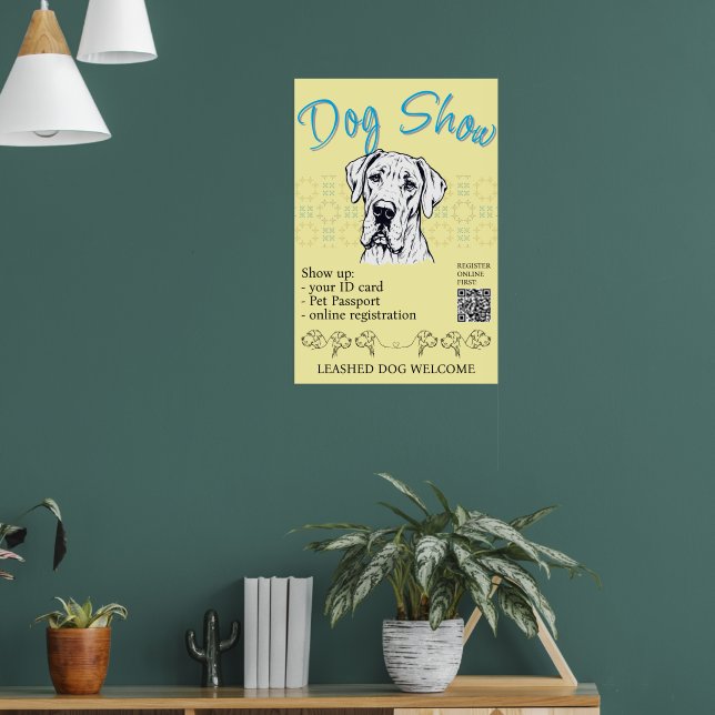 Póster exposición de perros Gran Danés (Salón 1)