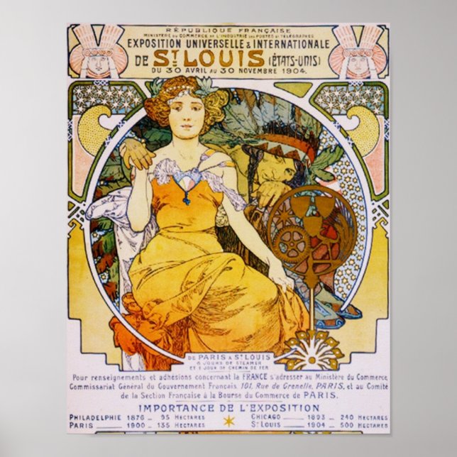 Póster Exposición de St. Louis de Mucha (Frente)
