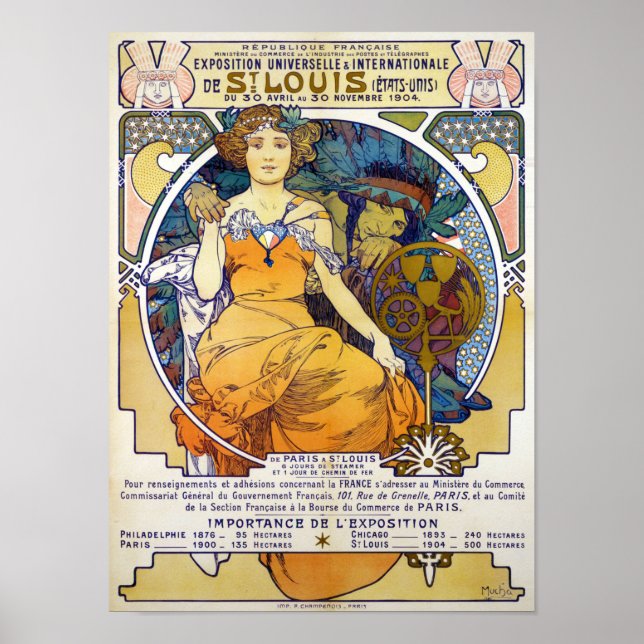 Póster Exposición de St. Louis, Mucha (Frente)