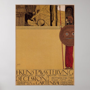 Póster Exposición del ~ de Klimt primera del poster de la