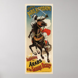 Póster Exposición del Hipódromo de París D'Arabes du Saha