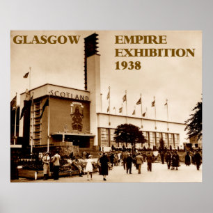 Póster exposición del imperio de glasgow de 1938