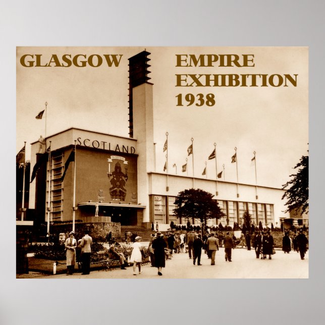 Póster exposición del imperio de glasgow de 1938 (Frente)