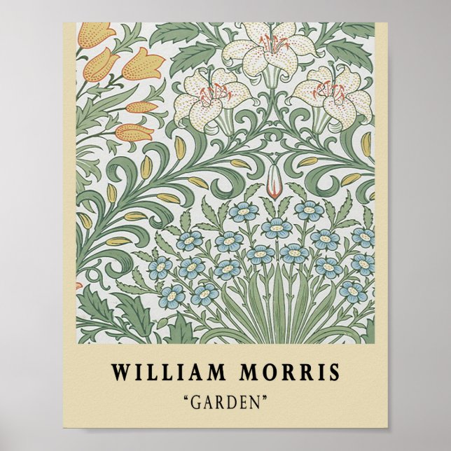 Póster Exposición del Jardín de William Morris (Frente)