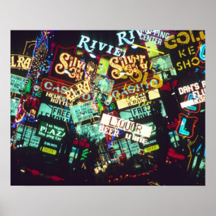 Póster Exposición doble, carteles de casino, Las Vegas,