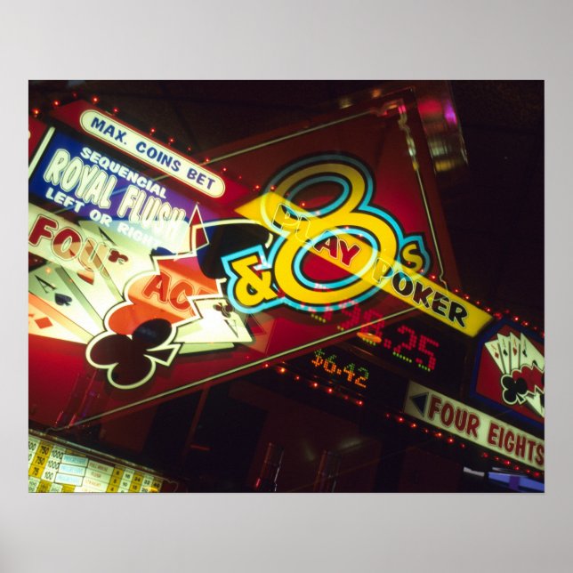 Póster Exposición doble, Casino interior, Las Vegas, (Frente)