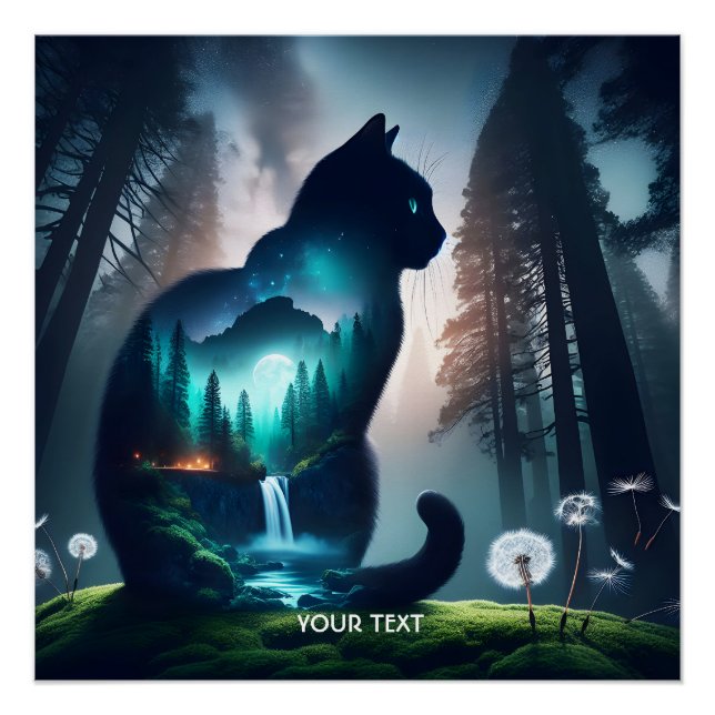 Póster Exposición doble de gato suave (Anverso)