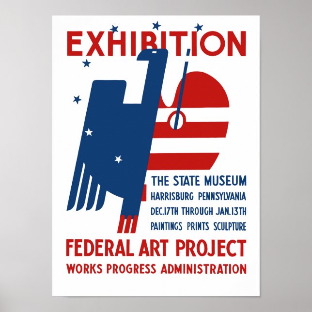 Póster Exposición — El Museo Estatal de Harrisburg PA (Frente)