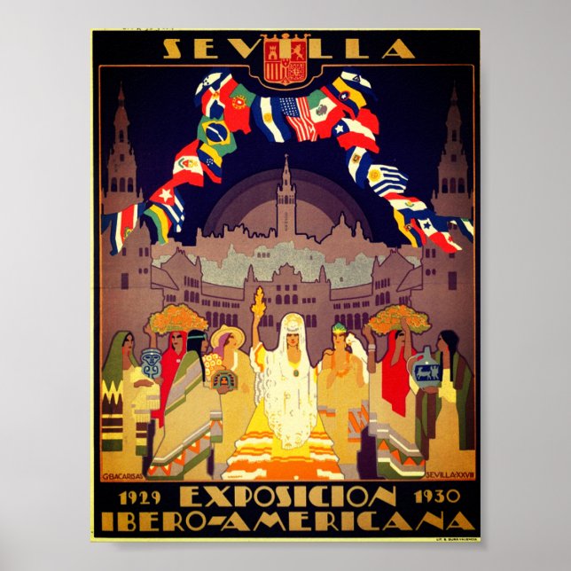 Póster Exposición iberoamericana poster de 1929 (Frente)