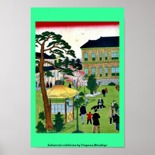 Póster Exposición industrial de Utagawa, Hiroshige
