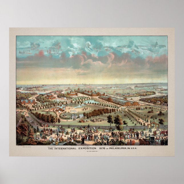 Póster Exposición internacional de Filadelfia de época 18 (Frente)