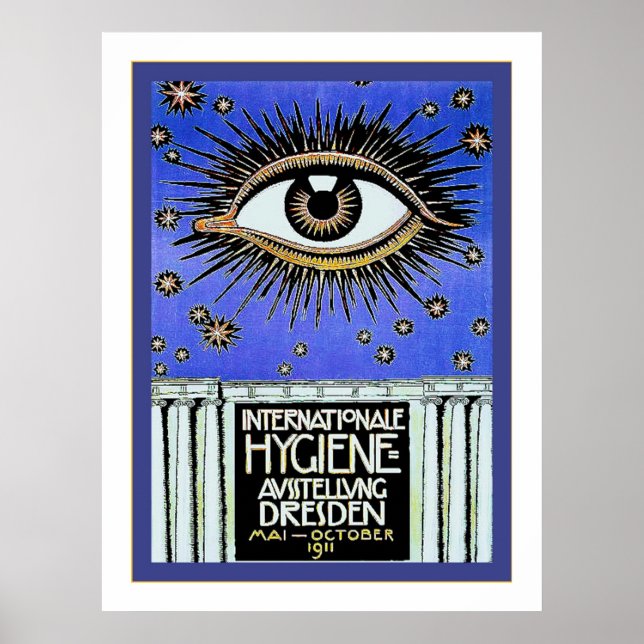 Póster Exposición Internacional de Higiene~ Anuncio de co (Frente)