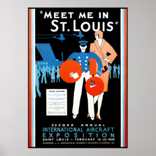 Póster Exposición internacional de los aviones del