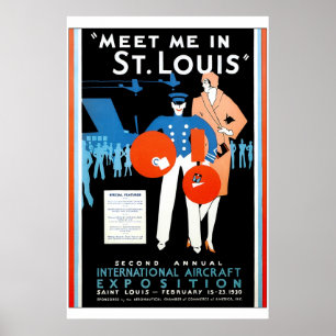 Póster Exposición internacional de los aviones del