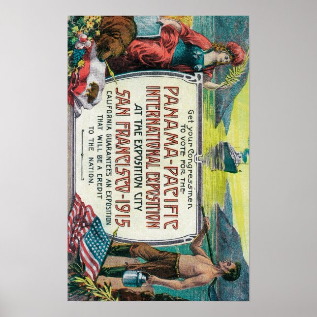 Póster Exposición Internacional del Pacífico Panamá (Frente)