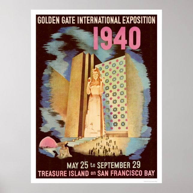 Póster Exposición Internacional Golden Gate 1940 (Frente)
