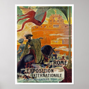 Póster Exposición Internationale 1911 del ~ de Roma