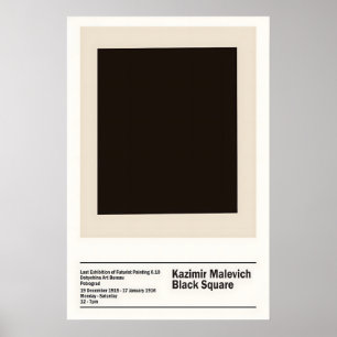 Póster Exposición Kazimir Malevich Cuadrado Negro 1915