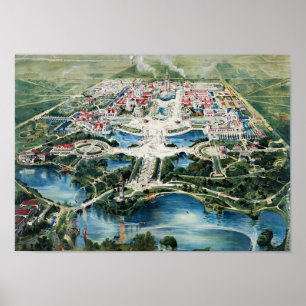 Póster Exposición Panamericana - Feria del Mundo de Búfal