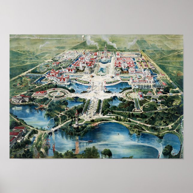 Póster Exposición Panamericana - Feria del Mundo de Búfal (Frente)