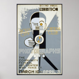 Póster Exposición para el Vintage de Sioux City Camera Cl