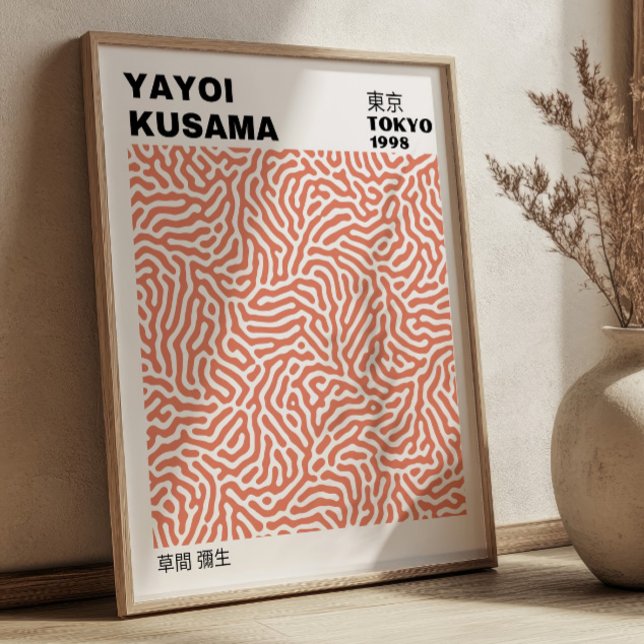 Póster Exposición Retro de Yayoi Kusama con Rubor Rosa (Subido por el creador)