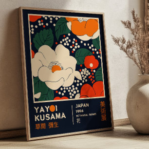 Póster Exposición Retro de Yayoi Kusama de Florales Vibra