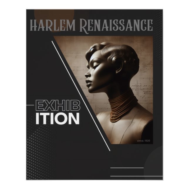 Póster Exposición Sofisticada del Renacimiento de Harlem (Anverso)