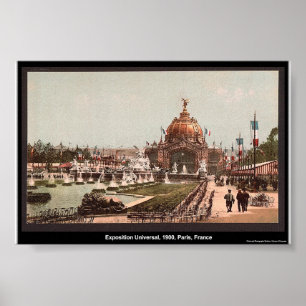 Póster Exposición Universal, 1900, París, Francia