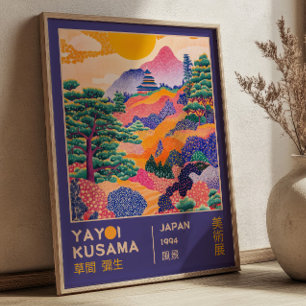 Póster Exposición Vibrante Paisaje Japonés Yayoi Kusama